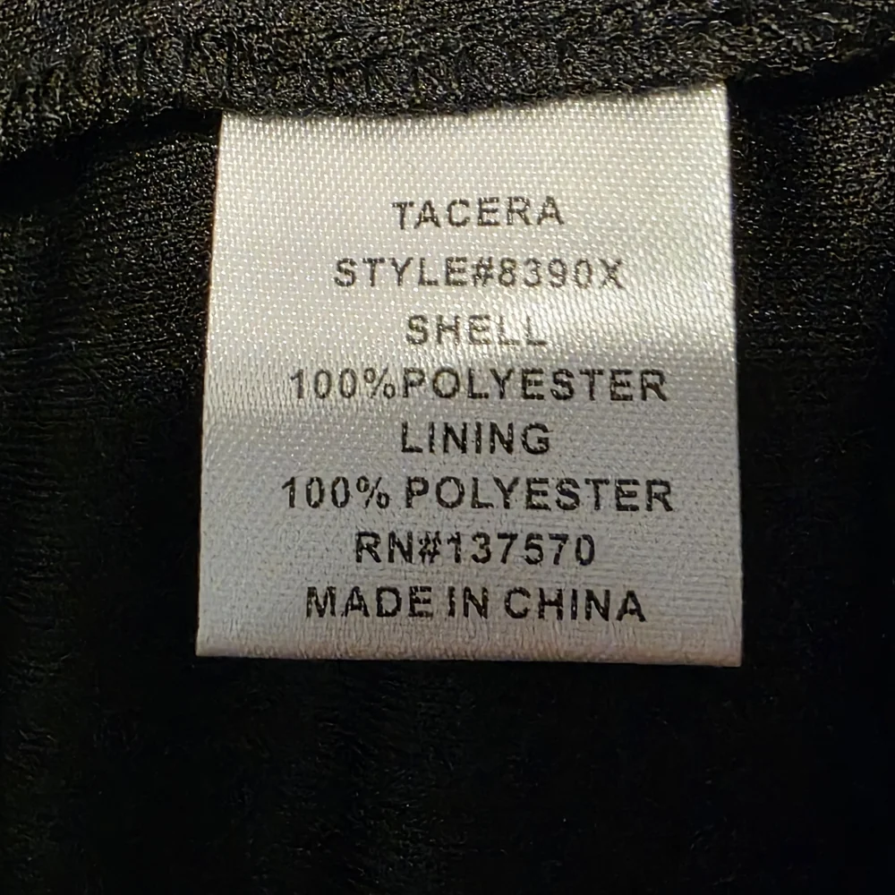 Tacera Elegant Black Long Sleeve Dress, Woman 2X - Picture 8 of 9